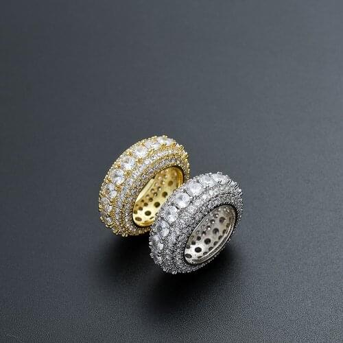 Brass Ring Micro pave with AAA CZ Bling Bling Hip Hop Jewelry R022