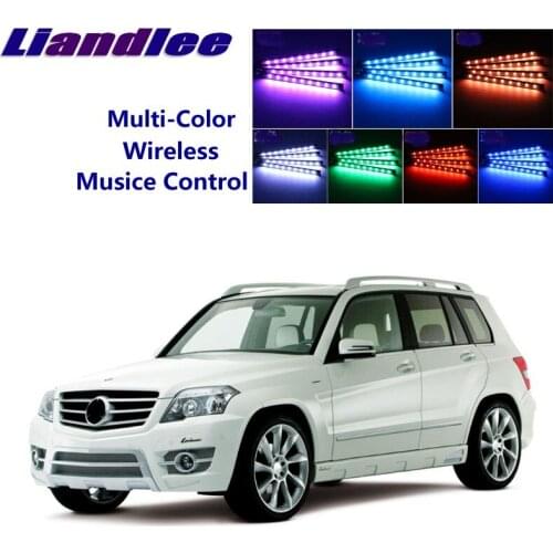 Liandlee For Mercedes Benz GLK MB X204 2008~2016 Car Digital Wireless Control Color Neon Glow Interior Under Dash Footwell Floor