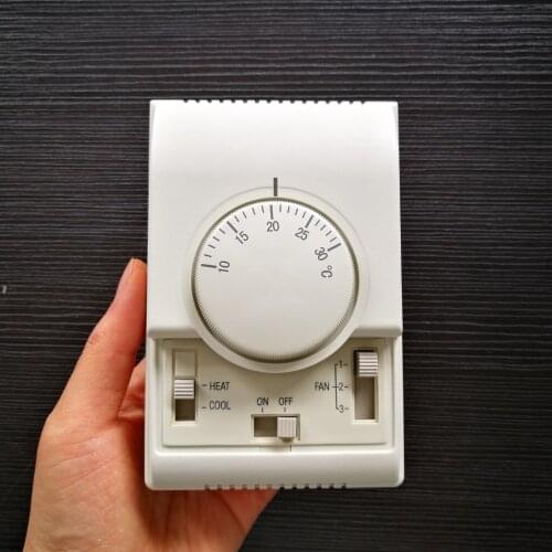 Mechanical Thermostat Honeywell Fan Coil Unit Thermostat FCU Central Air Conditioner Temperature Controller 220VAC 2 Pipe System