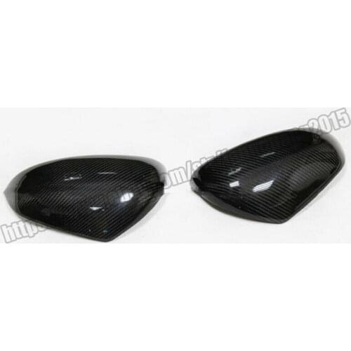 For 2015-2018 BENZ Smart Fortwo 2pcs Real Carbon Fiber Put-on Mirror Cover Trim