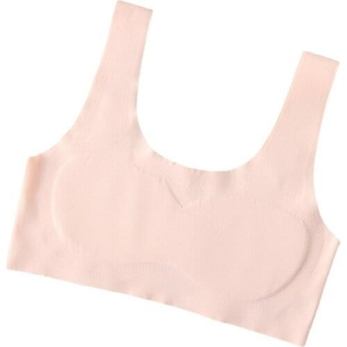 Girls Underwear Ice Silk Latex Thin Chest Pad Vest Period Wrapped Chest Middle School Students Seamless Tube Top