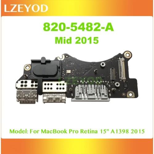 Original A1398 I/O USB SD Card Reader Board 820-5482-A For Macbook Pro Retina 15" A1398 Mid 2015 Year EMC 2909 MEC 2910