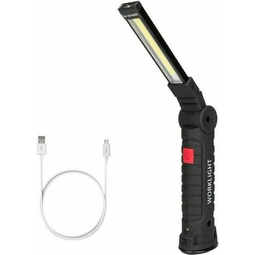 Rechargeable LED Work Light Magnetic Base Ultra Bright COB Flashlight Inspection Lamp for Car Repair, Home Using,Outdoor Camping