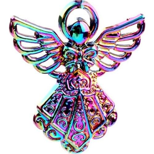 Rainbow Color Angel 300PCS/lot 26X22MM Pendant Charms Alloy Floating Pendant Fit For Necklace Bracelet Floating Locket