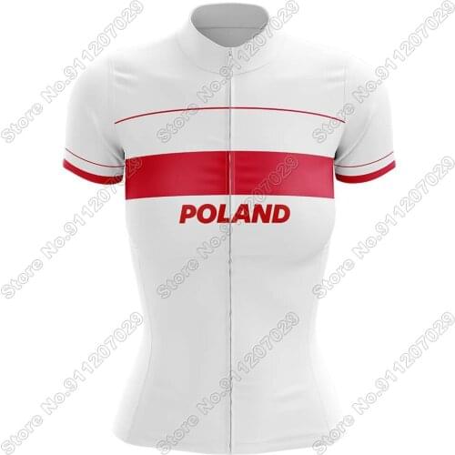 Poland 2021 Cycling Jersey Short Sleeve Summer Cycling Clothing Women Road Bike Shirts Bicycle Tops MTB Wear Uniform Maillot
