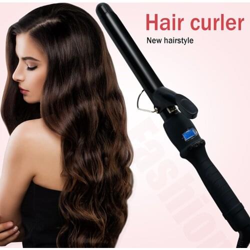 Hair Curling Iron Electric Hair Curler Curling Wand LCD Display Hair Waver Styling Tools Professional Hair Crimper Iron Styler