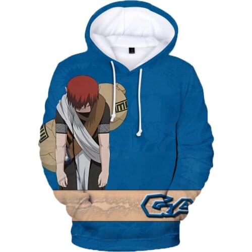 Anime Gaara Akatsuki Sasuke Kakashi Hoodie 3D Print Men/Womens Hip hop Casual pullover Sweatshirt Unisex Harajuku clothes