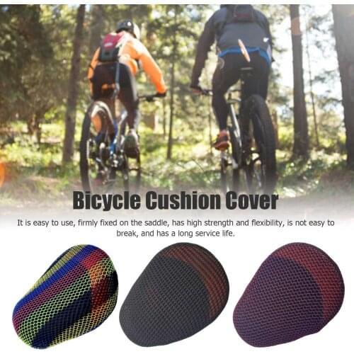 Comfortable Bicycle Saddle Cover Breathable Heat Insulation Riding Cushion Cover Stretch-Mesh Strong Protection Bicycle Cushion