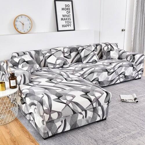 Corner Sofa Covers for Living Room Elastic Slipcovers Couch Cover Stretch Sofa Towel L shape Chaise Longue Need Buy 2pieces
