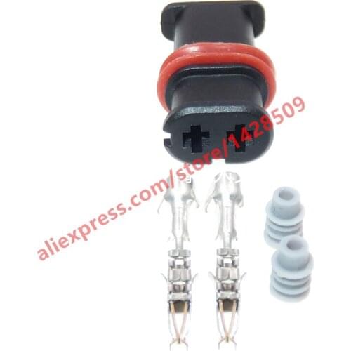 5 Sets 2 Pin Auto Electric Wire Connector With Terminal 1.5 Series Automobile Wiring Harness Unsealed Female Socket