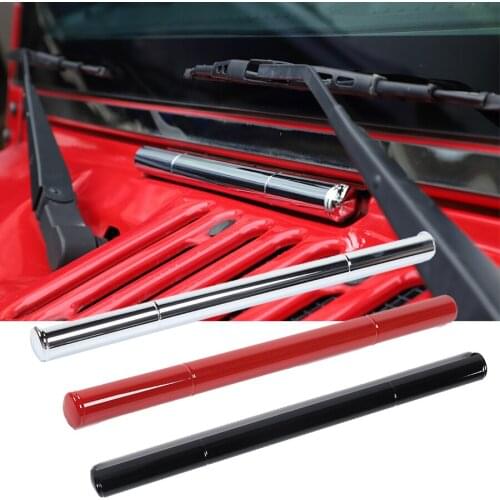 NHAUTP 1Pcs ABS Car Trim Sticker For JK Wrangler Windshield Hinge Decorative Cover 2007-2017