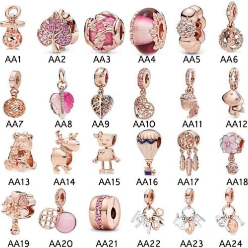 100% Real 925 Sterling Silver Charms Beads Fit Original Bracelet For Women Jewelry Making