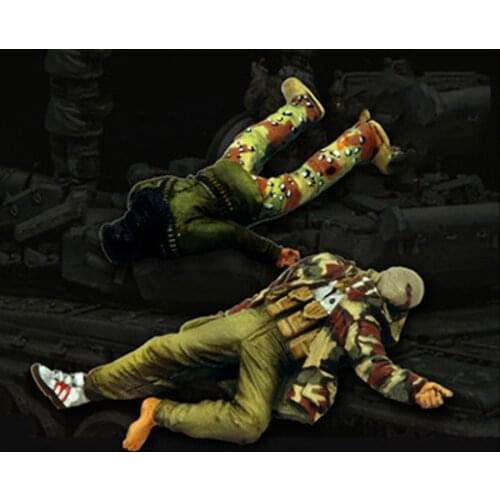 1:35 Ratio Die-cast Resin Russian Special Forces Soldiers 2 Figures Need To Be Assembled And Colored By Themselves