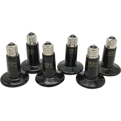 25W~200W 110V 220V Emitter Light Bulb with THermometer Pet Lizard Reptile Far Infrared Ceramic Heating Lamp Heater E27