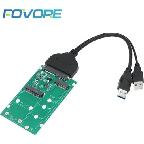 MSATA SATA adapter M.2 SSD USB adapter NGFF M.2 SATA III adapter USB 3.0 to mSATA&SATA 22pin 2.5" Hard Disk to 2 in 1 Converter