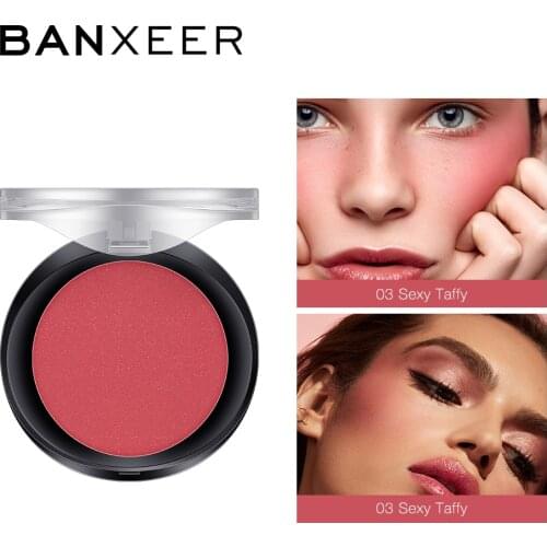BANXEER 6 Colors Single Blusher Superfine Silky Blush Powder Cherry Cheek Contour Long Lasting Makeup Blusher