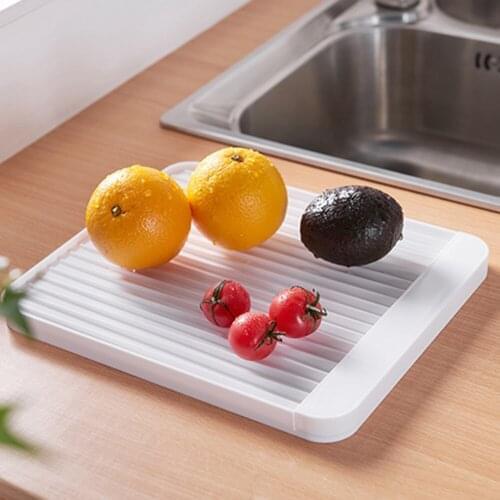 Large Silicone Placemat Dish Drying Mat Kitchen Draining Table Drain Mat Sink Non-Slip Pad Durable Pot Holder Cup Coaster Gray