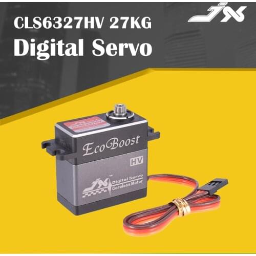 JX Servo CLS6327HV 27KG Large Torque High Voltage CNC Aluminium Shell Metal Gear Coreless Digital Servo For RC Helicopter