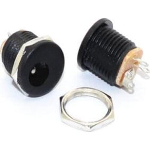 10pcs DC-022 DC Power Jack Socket DC connector Adapter interface DC022 5.5X2.1 mm Supply Jack Socket Panel Mount plug