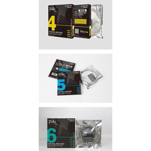 Ziko Electric Bass Guitar 4 String Bass Guitar Strings 6 Nickel Would Professional Strings