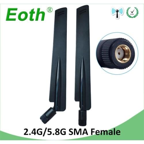 10pcs 2.4GHz 5GHz 5.8Ghz Antenna 8dBi RP-SMA Connector Dual Band wifi Antena aerial SMA female wireless router 2.4 ghz 5.8 ghz