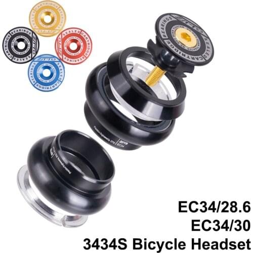 ZTTO 3434S MTB Road Bike Threadless Headset 34mm EC34 CNC 1-1/8 28.6 Straight Tube Fork 34 Conventional Threadless Headset