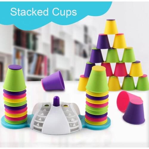 Children Early Educational Attractive Practical Multifunctional Funny Battle Stacking Cups Game Parent-child Interactive Toy