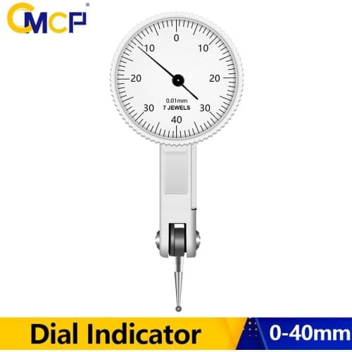 CMCP Dial Indicators Gauge Dial Test Indicator 0.01mm Shockproof Dial Indicator Precision Gauge Measuring Tools