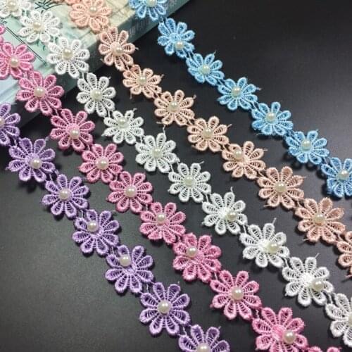 Water Soluble Small Chrysanthemum Polyester Lace Clothing Accessories Lace Nail Beads Small Lace