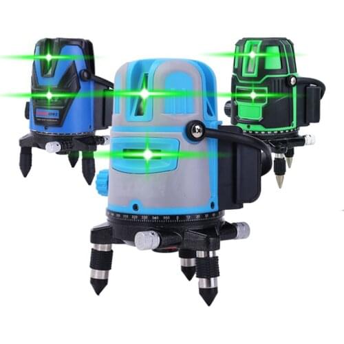 Laser Level 2/3/5 Lines Self-Leveling 360 Horizontal And Vertical Cross Super Powerful Green Laser Beam Line Indoor/Outdoor Tool