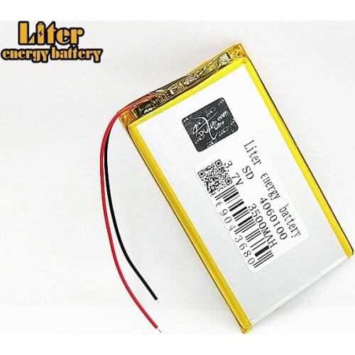 3.7V 3500mAh 4060100 Lithium Polymer Li-Po li ion Rechargeable Battery cell For Mp3 MP4 MP5 GPS mobile bluetooth Game Player