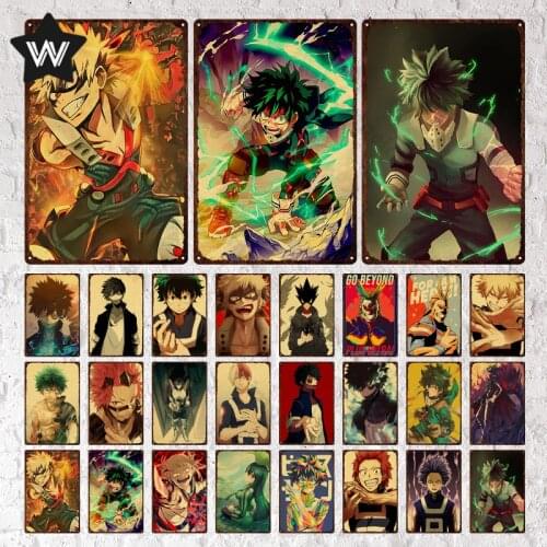 Japan Style Metal Sign Vintage Tin Plaque Shabby Wall Art Metal Poster Retro Wall Sticker Anime Metal Plate Metal Sign for Decor