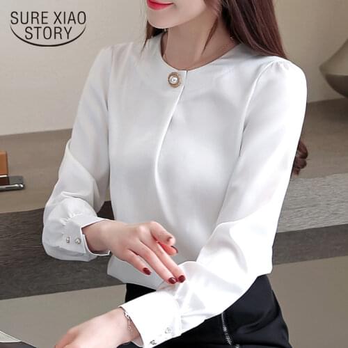 Fashion womens tops and blouses chiffon blouse shirt long sleeve women shirts female office blouse women blouses blusas 1875 50