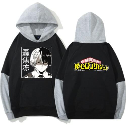 My Hero Academia Hoodie Long Sleeve Sweatshirt Men Women Hoodie Japanese Anime Shoto Todoroki Clothes