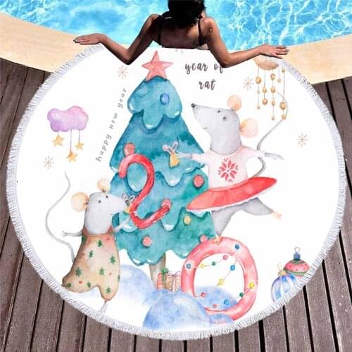 Cartoon Series Microfiber Beach Towel With Drawstring Backpack Sport Yoga Blanket Swimming Bath Towel