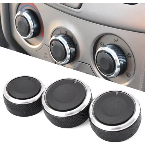3pcs/set Aluminum for Chevrolet Lova Aveo AC air condition knob Sticker accessories