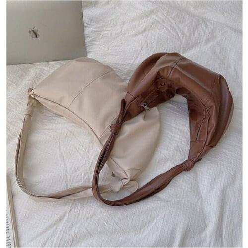 Autumn/winter new style bag female bags Korean style tie knot shoulder bag fashionable large-capacity diagonal dumplings handbag