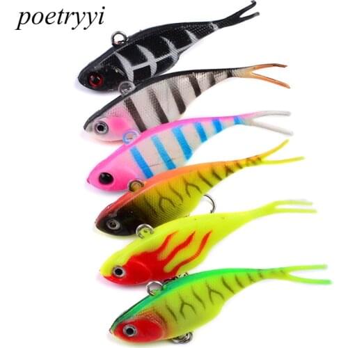 POETRYYI Fishing Lure winter Ice Fishing Soft Bait Minnow Pesca Tackle Isca Artificial Bait Soft Lead Fish Swimbait P30