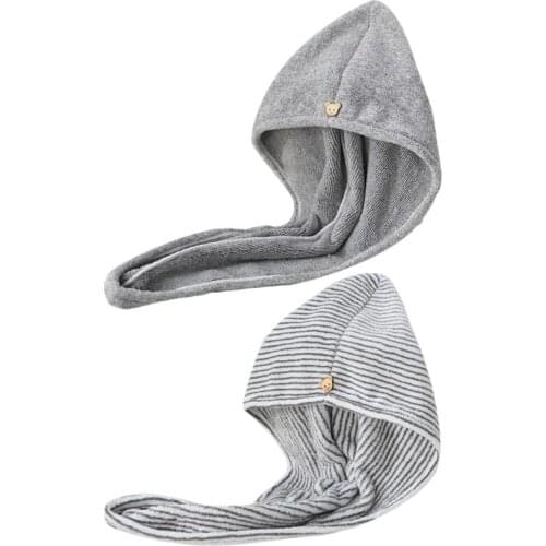 Bamboo Charcoal Fiber Hair Towel Wrap Quick Drying Cap Absorbent Bath Shower Hat G6DB