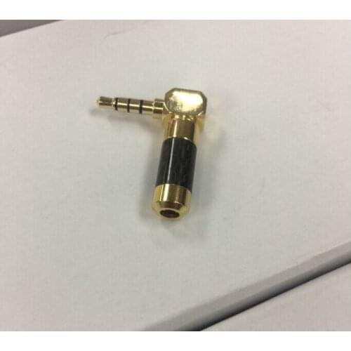 Carbon fiber Gold Plated straig and 90 Degree L Shape Right Angled 4 Pole 3.5mm TRRS Jack Male Plug Audio Connector Solder 20pcs