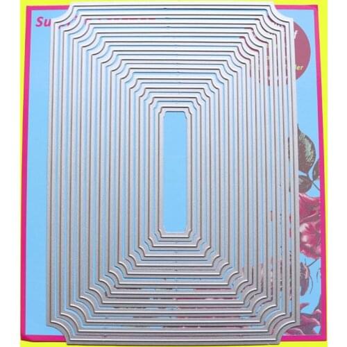 Cutting Dies 5x7" Curve Corner Rectangle Scrapbook Cardmaking DIY Paper Craft