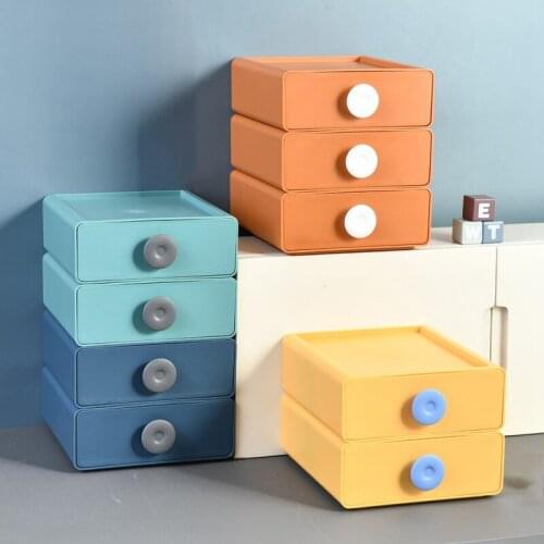Drawer Type Storage Box Office Desk Top Stackable File Storage Box Household Multi Function Storage Cabinet Desk Finishing