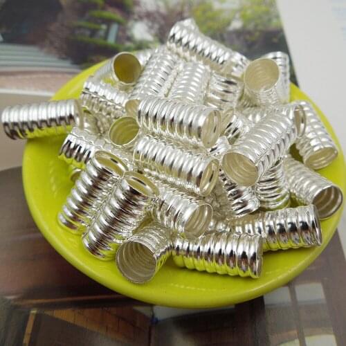 100Pcs gold 8/16mm silver Plated hair braid dread dreadlock beads adjustable cuff clip 10mm hole clip+3pcs free hair styling diy