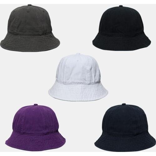 Ladies Fashion Retro Denim Washed Dome Fisherman Hat Cotton Foldable Fisherman Hat Mens Outdoor Sunscreen Beach Hat