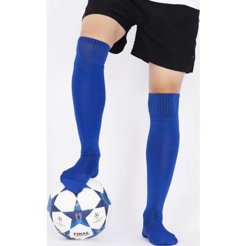 2 Pairs Man Soccer Socks Above Knee Long Running Sports Socks Black White Blue Color Breathable Thin Running Athletic Socks