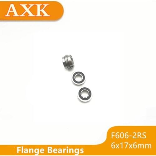 2019 Special Offer Hot Sale F606-2rs Bearing 6x17x6mm ( 10 Pcs ) Abec-1 Miniature Flanged F606rs Ball Bearings Rf-1760dd