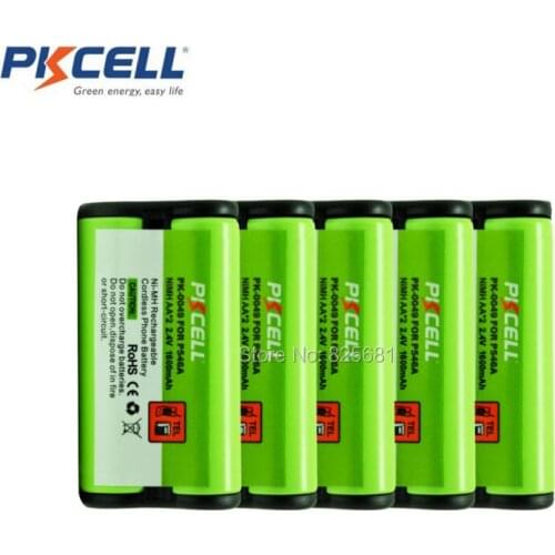 5pcs cordless phone battery PK-0049 2.4V NIMH AA*2 1600MAH P546A pkcell