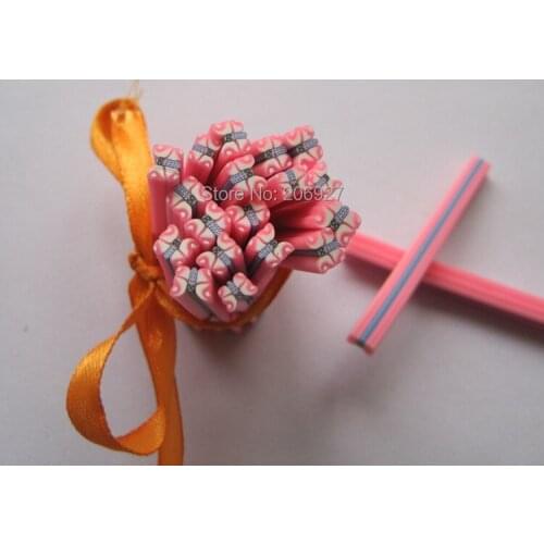 5pcs D-03 5mm Cute Butterfly Cane Fancy Nail Art Polymer Clay Cane Nail Art Decoration