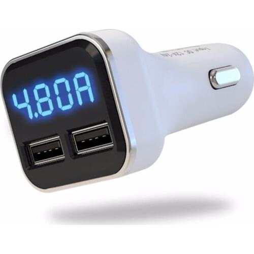 Dual USB Car Charger 4.8A Adapter LED Display Fast Charging For iPhone for Samsung #L060# new hot