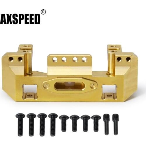 AXSPEED Brass 118g Heavy Duty Front Bumper Mount Servo Stand for Traxxas TRX-4 TRX4 1/10 RC Crawler Car Parts
